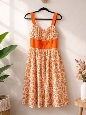 Disney Parks The Dress Shop Orange Bird Retro Dress Size L